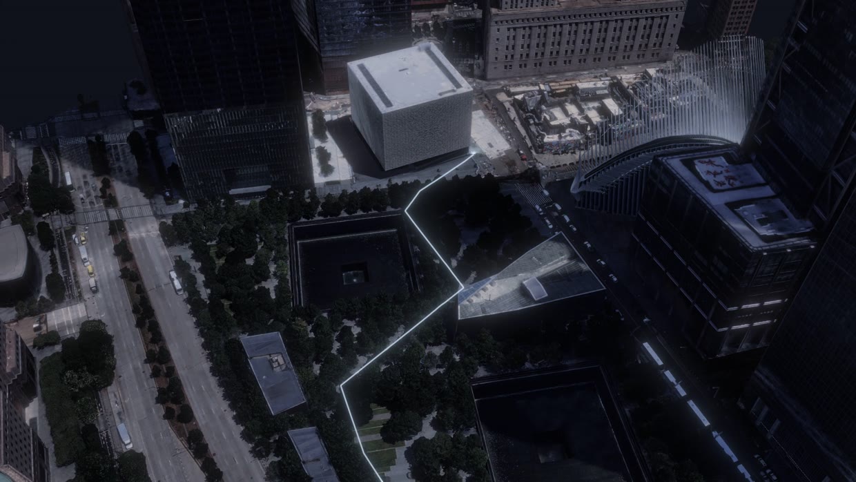 The route past the World Trade Center